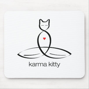 Karma Kitty - Regular style text. Mouse Pad