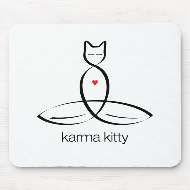 Karma Kitty - Regular style text. Mouse Pad (Front)