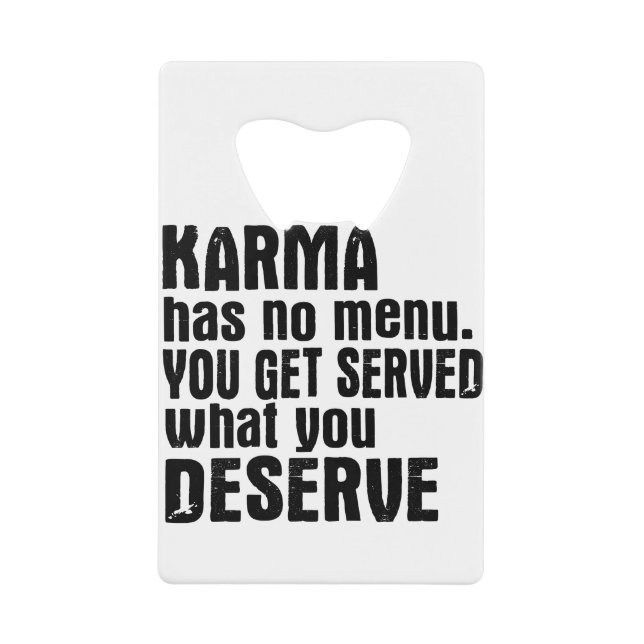 Karma N'A Pas De Menu Que L'On Sert Ce Que L'On Mé (Devant)