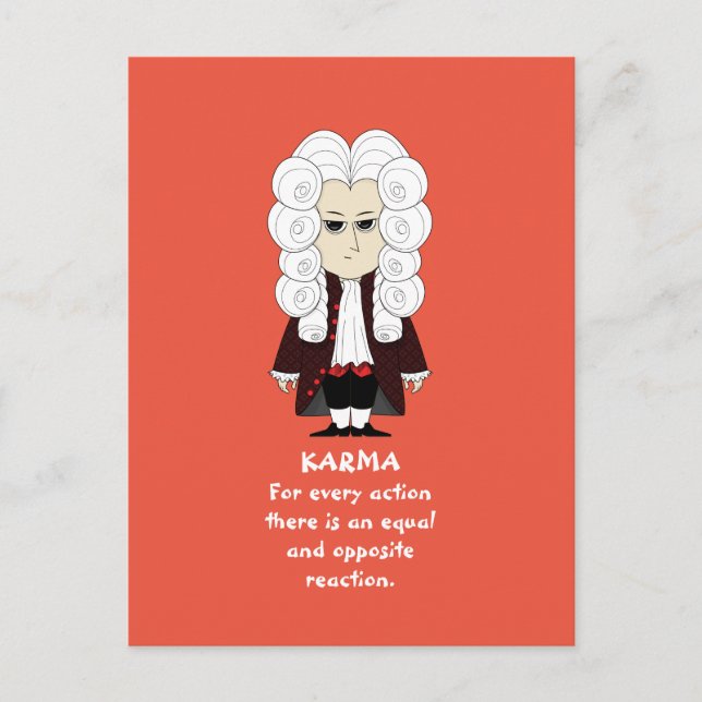 Karma & Newton's 3rd Law (Dark Background) Postcar Postcard (Front)