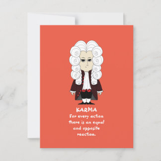 Karma & Newton's 3rd Law (Dark Background) Postcar Postcard