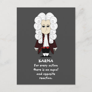 Karma & Newton's 3rd Law (Dark Background) Postcard
