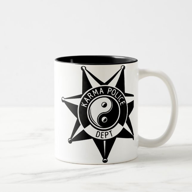Karma Police Dept! Two-Tone Coffee Mug (Right)