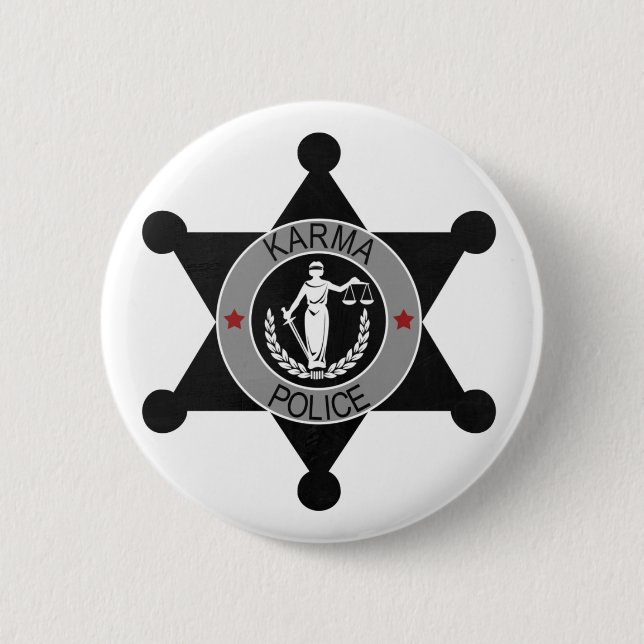 Karma Police Radiohead 2 Inch Round Button (Front)