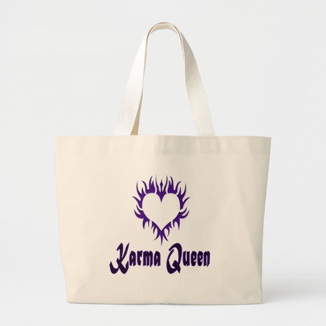Karma Queen Large Tote Bag (Front)