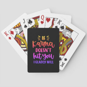 Karma quotes playing cards rainbow style