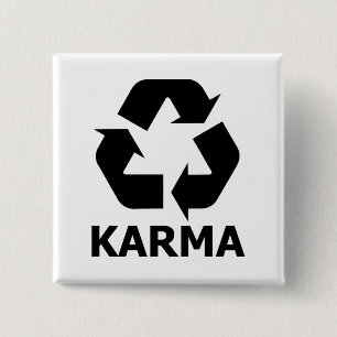 Karma Recycle 2 Inch Square Button