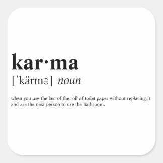 Karma Square Sticker