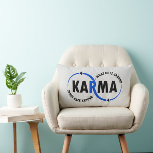 Karma - What Goes Around Comes Back Around (v1) Lumbar Pillow