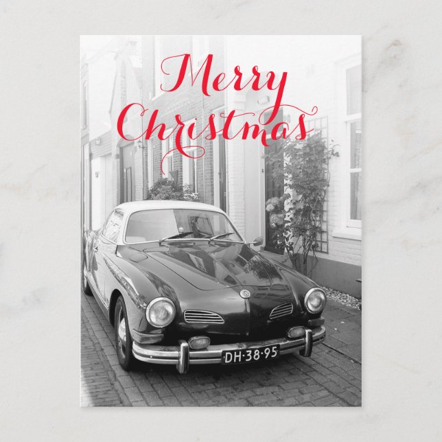 Karmann Ghia Classic Car Christmas Holiday Postcard (Front)