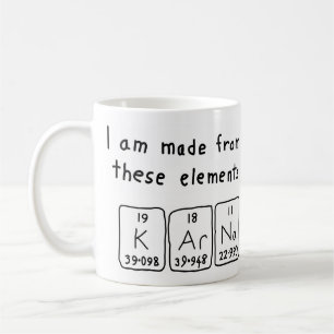 Karna nom de table périodique mug