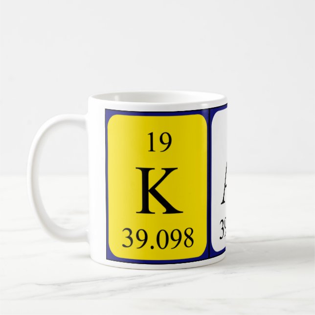 Karna periodic table name mug (Left)