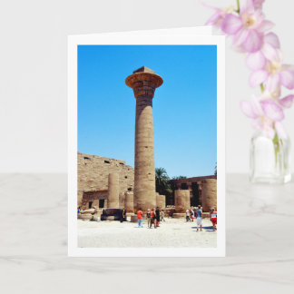 Karnak Temple Column, Luxor, Egypt Card