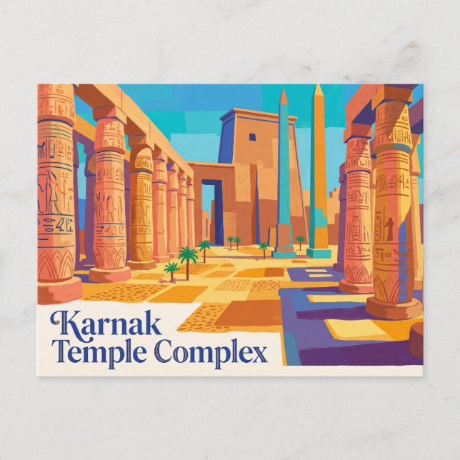 Karnak Temple Complex Egypt Postcard (Front)