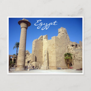 karnak walls egypt postcard