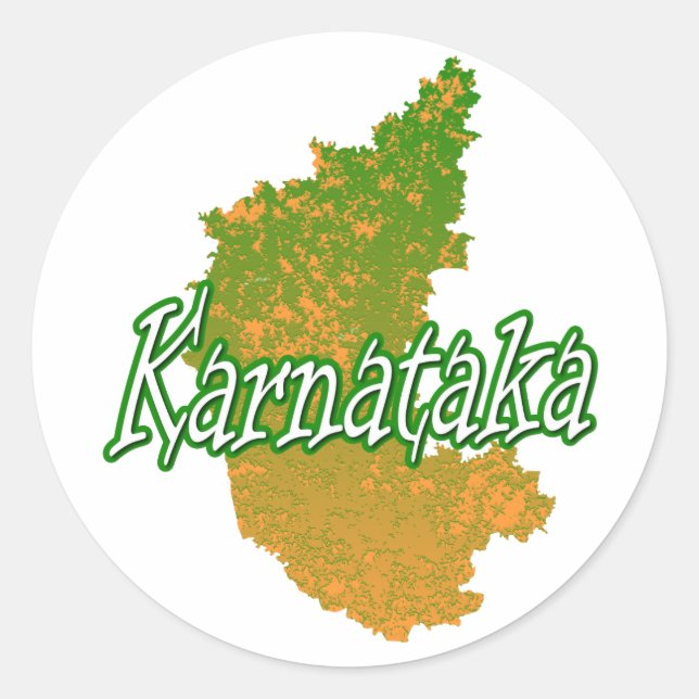 Karnataka Classic Round Sticker (Front)