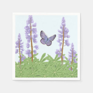 Karner Blue - The Endangered, with Wild Lupine Napkin