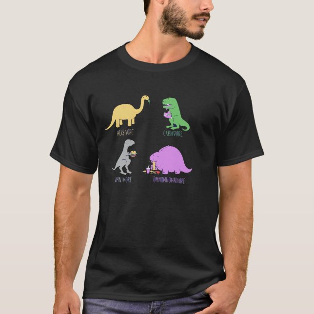 karnivor omnivor herbivor funny t shirt designs (Front)