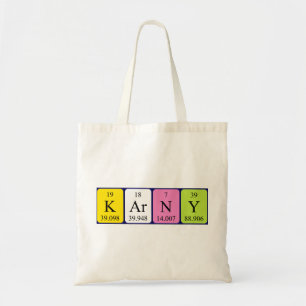 Karny periodic table name tote bag