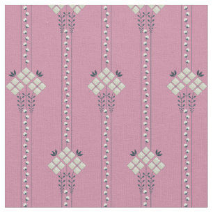 Karo flowers and curls pattern fabric