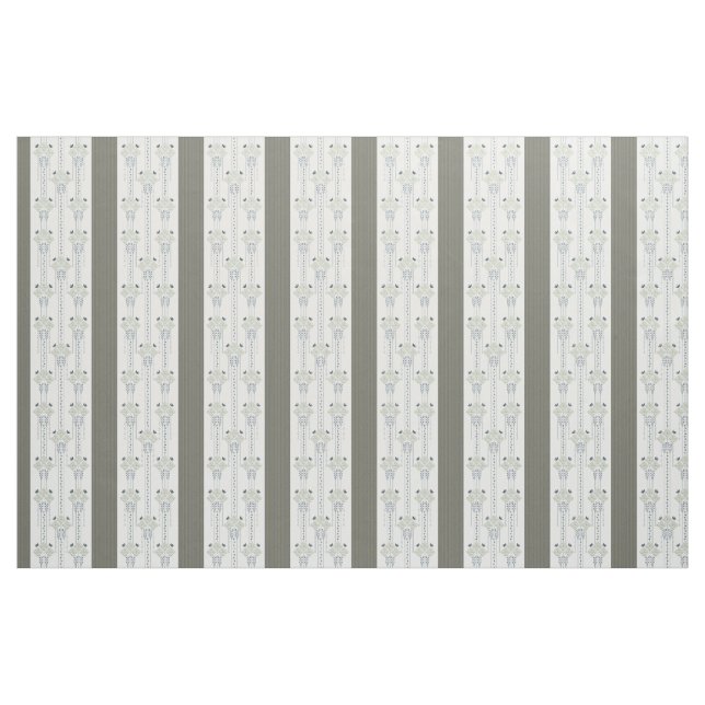 Karo flowers and curls pattern fabric (Fat Quarter)
