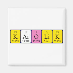 Karolik periodic table name magnet