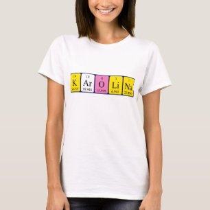 Karolina periodic table name shirt