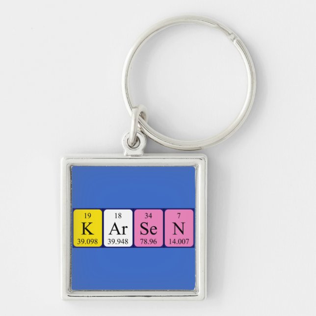 Karsen periodic table name keyring (Front)