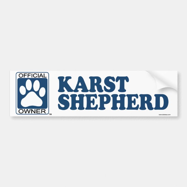 Karst Shepherd Blue Bumper Sticker (Front)