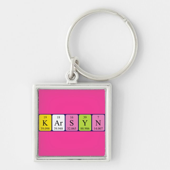 Karsyn periodic table name keyring (Front)