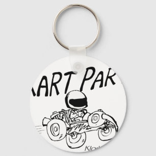Kart Party Black Logo Keychain