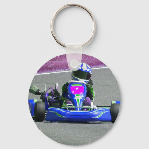 Kart Racer Inverted Colour Keychain