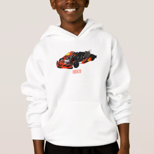 Kart racing cartoon illustration