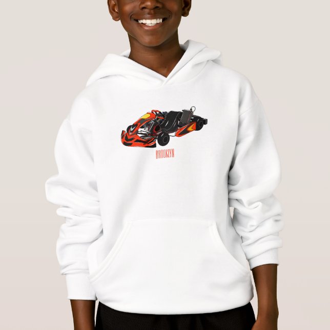 Kart racing cartoon illustration (Front)