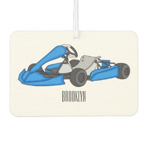Kart racing cartoon illustration air freshener