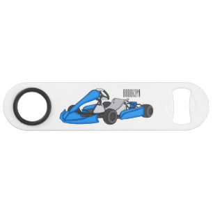 Kart racing cartoon illustration bar key