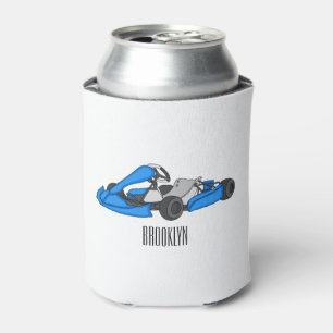 Kart racing cartoon illustration can cooler
