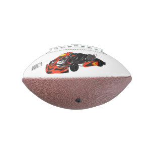 Kart racing cartoon illustration football