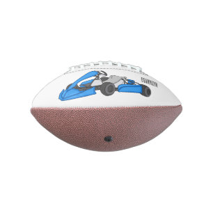 Kart racing cartoon illustration football