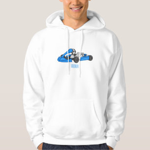 Kart racing cartoon illustration hoodie