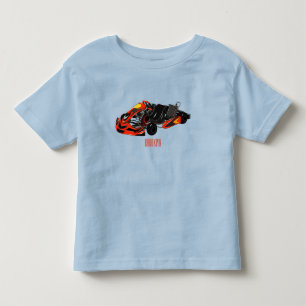 Kart racing cartoon illustration toddler t-shirt