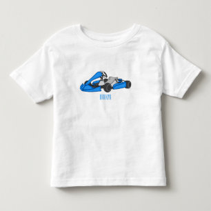 Kart racing cartoon illustration toddler t-shirt