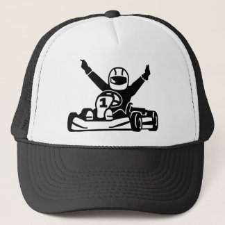 Kart racing champion trucker hat