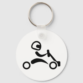 Kart racing keychain