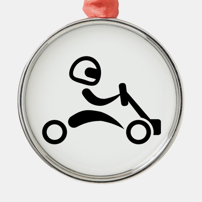 Kart racing metal ornament (Front)