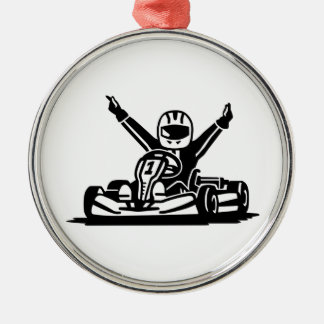 Kart winner metal ornament