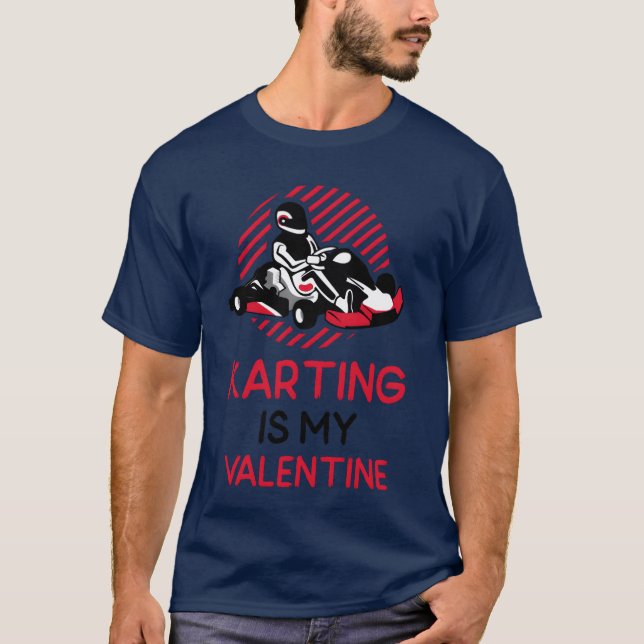 Karting Is My Valentine Sports Player boy T-Shirt (Front)