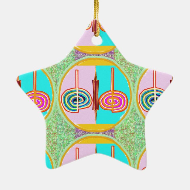 KARUNA Reiki : Kreeya Infinite Balancing Symbol Ceramic Ornament (Back)