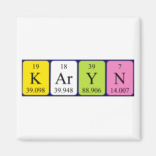 Karyn periodic table name magnet