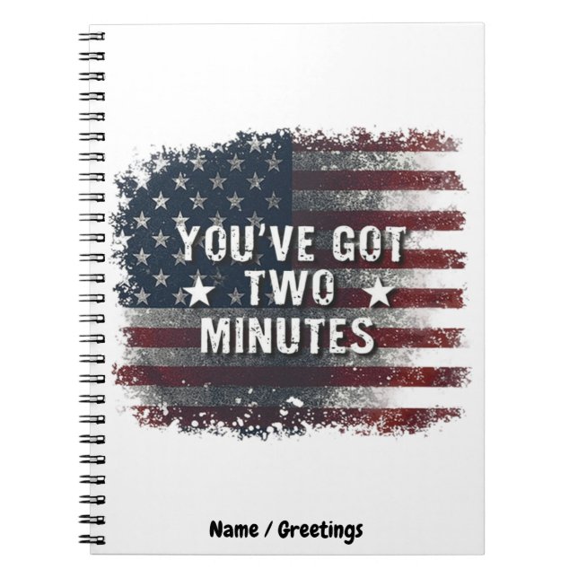 Kash Patel "You've Got Two Minutes" Interview Quot Notebook (Front)